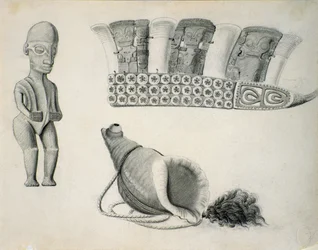 Artefakte der Marquesas-Inseln, ca. 1844